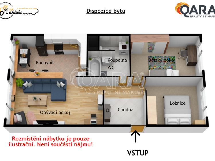 Аренда квартиры 3+1 Kladno, Ostravská 3056 č. 15
