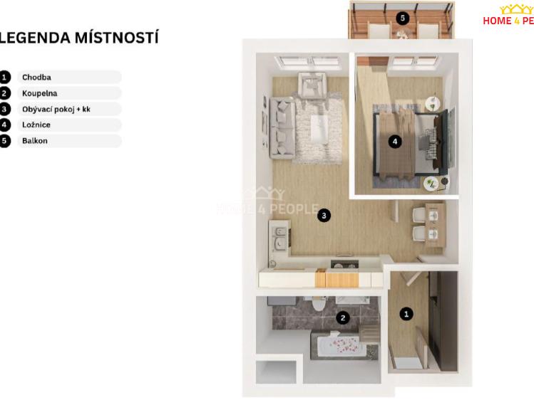 Prodej bytu 2+KK Praha-Dolní Měcholupy, Honzíkova č. 7