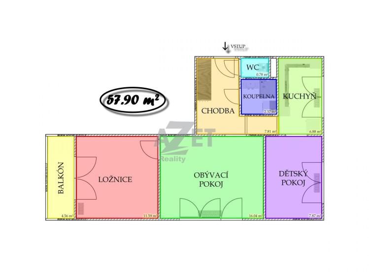 Prodej bytu 3+1 Ostrava, Průkopnická č. 21
