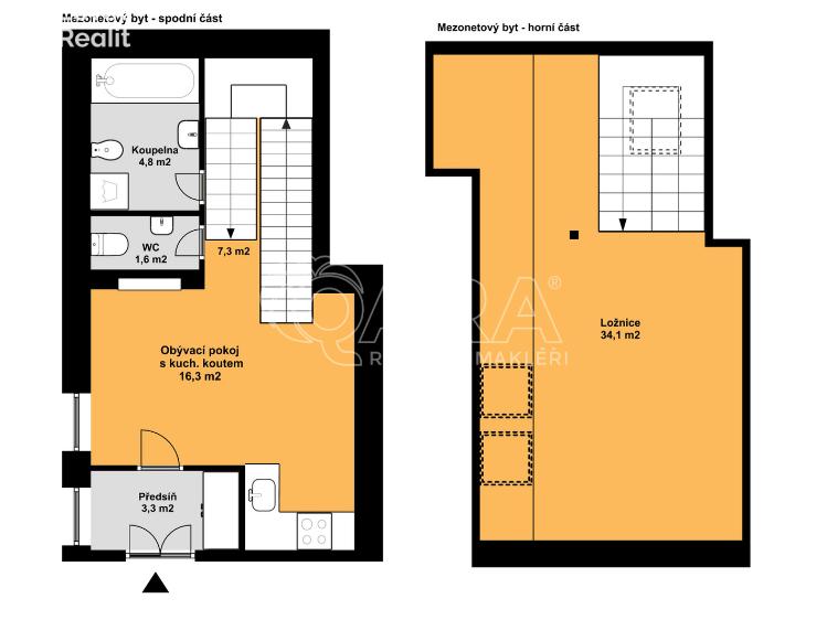 Pronájem bytu 2+KK Praha, Sokolovská 75/103 č. 5