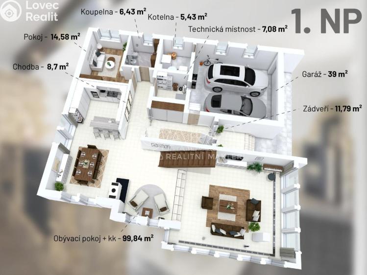 Продаж сімейного будинку Praha, V louce 780/12 č. 23