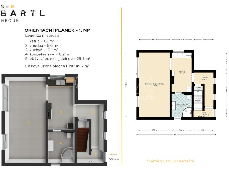 Оренда квартири 4+1 Větřní, Okružní 27 č. 3
