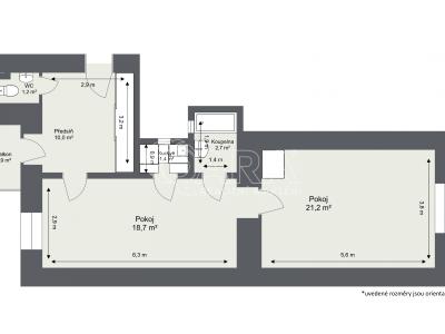 Продаж квартири 2+KK Praha, Na břehu č. 3