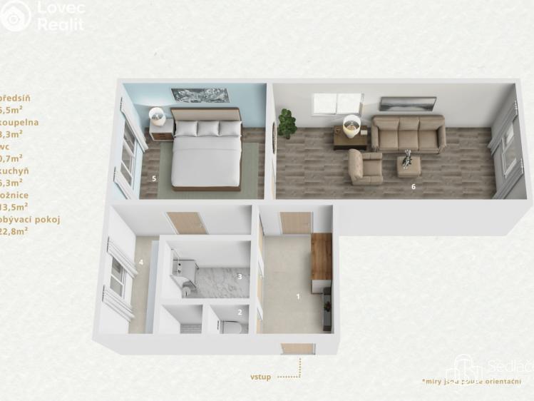 Sale apartment 2+1 Nejdek, Okružní č. 20