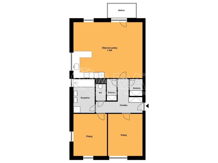 Pronájem bytu 3+KK Horoměřice, K Vodárně 904 č. 5