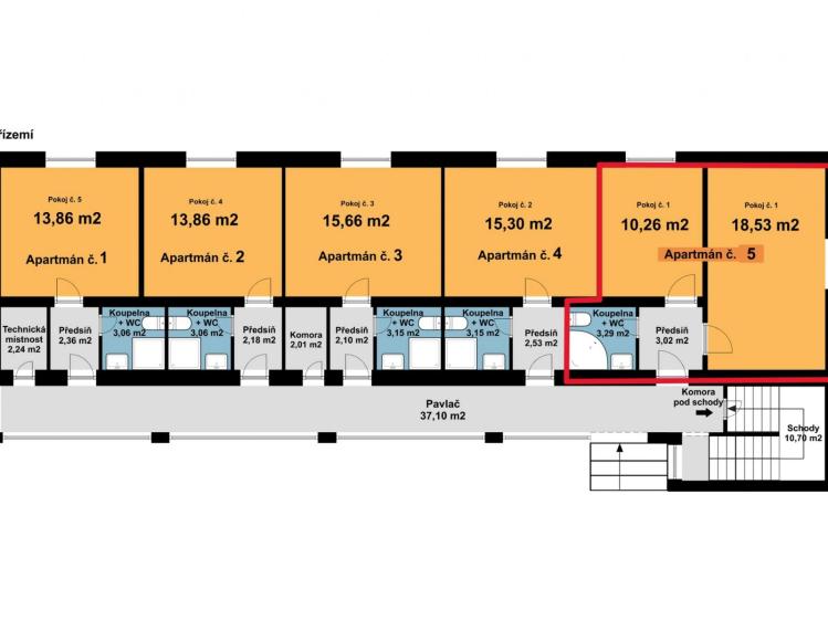 Продажа квартиры 2+KK Dolní Dunajovice, Hlavní 555 č. 19