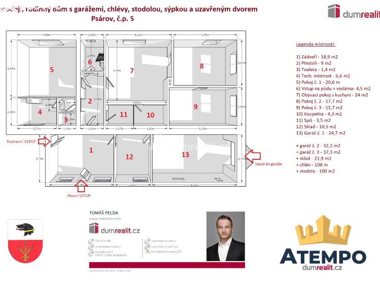 Prodej rodinného domu Psárov č. 4