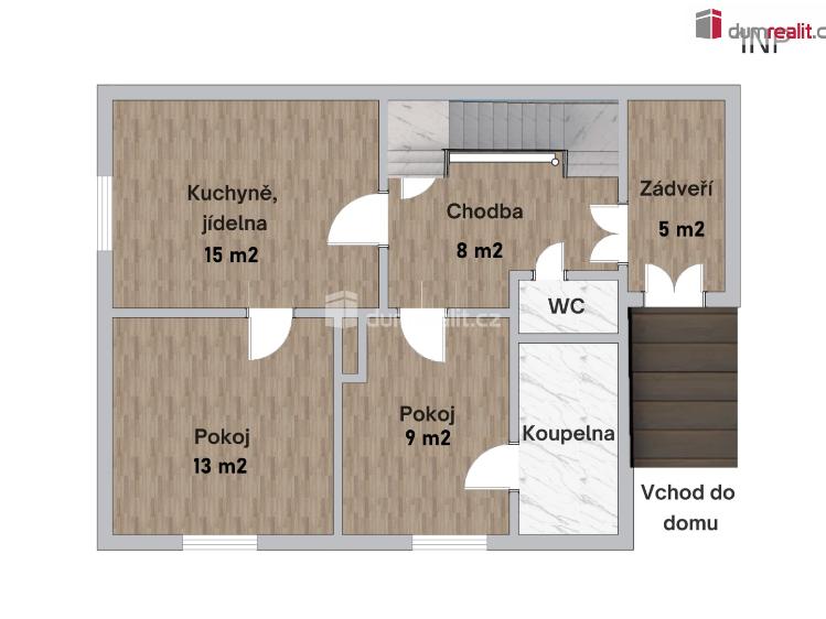 Prodej rodinného domu Čerčany, Růžová č. 6