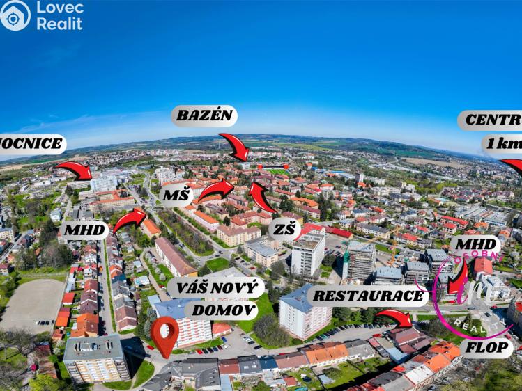 Pronájem bytu 1+1 Jihlava, Na Hliništi č. 15