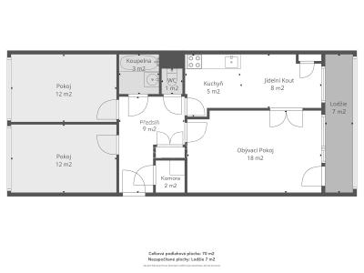 Prodej bytu 3+1 Praha, Emilie Hyblerové č. 5