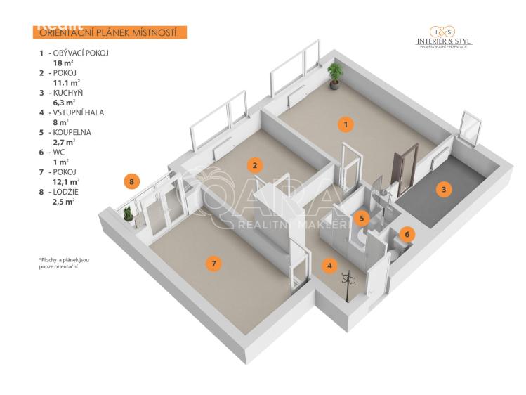Продажа квартиры 3+1 Praha, Poljanovova 3241/1 č. 6