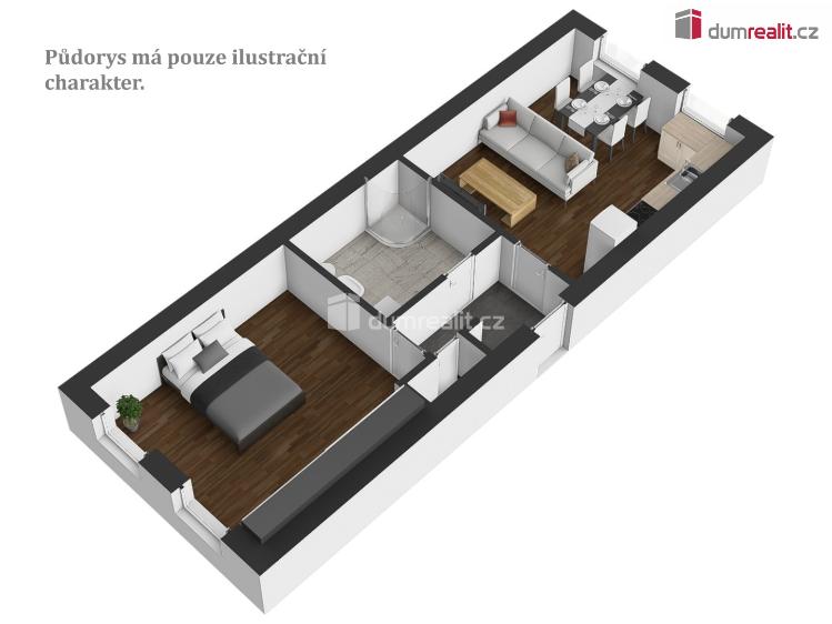 Pronájem bytu 2+KK České Budějovice, Klavíkova č. 3