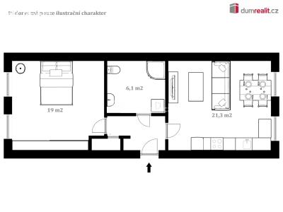 Оренда квартири 2+KK České Budějovice, Klavíkova č. 2