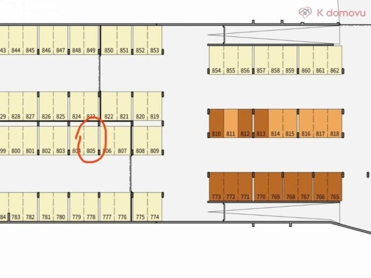 Pronájem garážového stání Praha, Mezi vodami 2283/29a č. 5