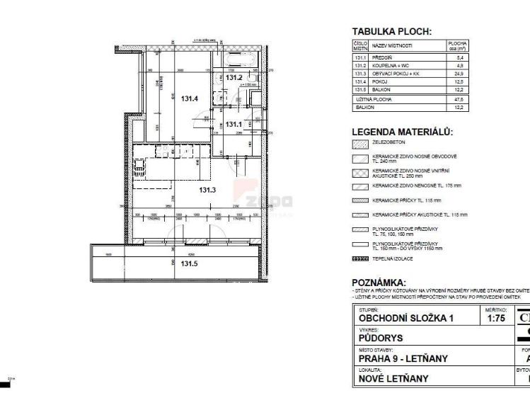 Pronájem bytu 2+KK Praha, Miroslava Hajna č. 16