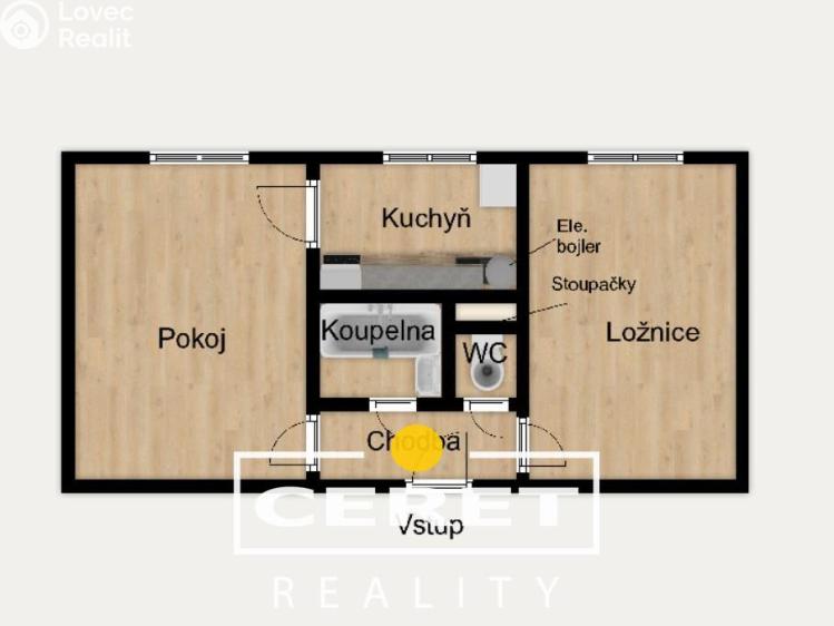 Prodej bytu 2+1 Žatec, Boženy Němcové č. 8