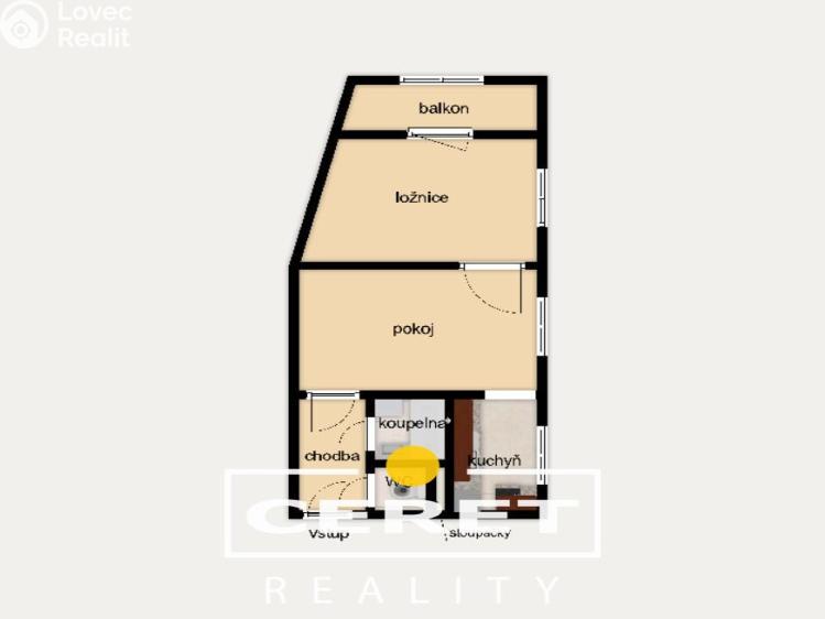 Prodej bytu 2+1 Žatec, Boženy Němcové č. 8