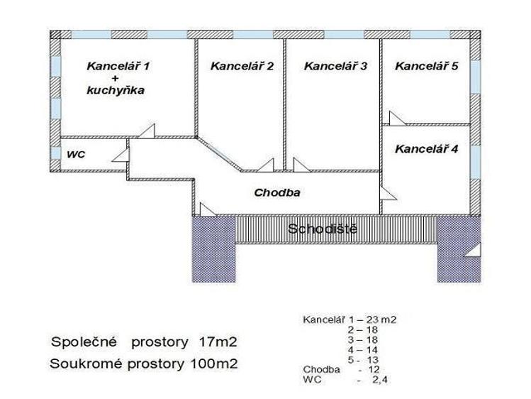 Pronájem kanceláře Mladá Boleslav, Václavkova 1115 č. 2