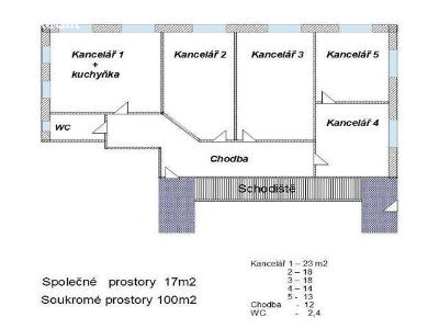 Pronájem kanceláře Mladá Boleslav, Václavkova 1115 č. 2