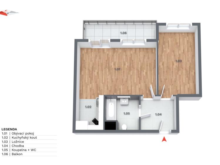 Prodej bytu 2+KK Praha, Farkašova č. 5