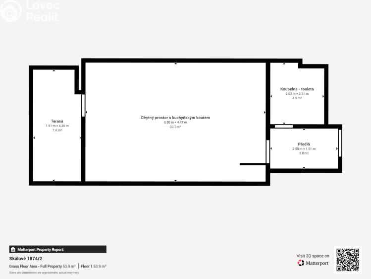 Rent apartment 1+KK Praha, Skálové 1874/2 č. 15