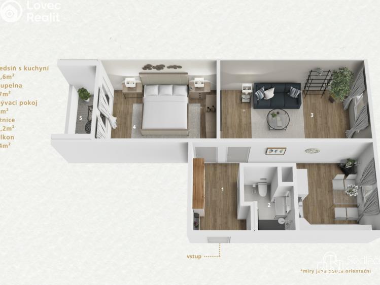 Prodej bytu 2+1 Sokolov, Spartakiádní č. 22