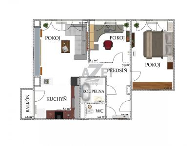 Pronájem bytu 3+KK Bohumín, Čáslavská 971 č. 5