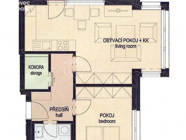 Pronájem bytu 2+KK Praha, Rixdorfská 2924/4 č. 9