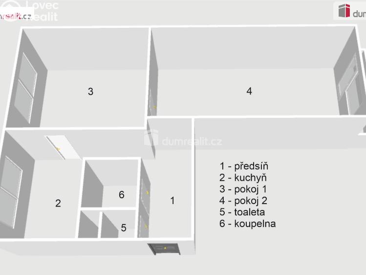 Prodej bytu 2+1 Bukovany č. 9