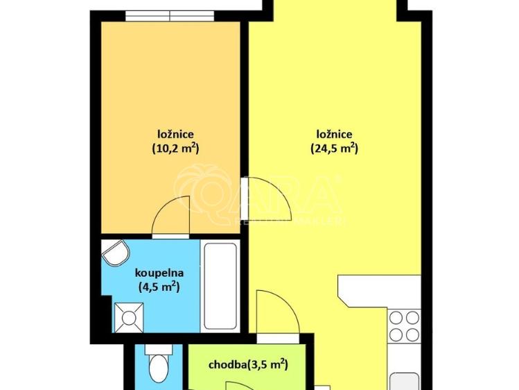 Pronájem bytu 2+KK Beroun, Nad Paloučkem 1722 č. 18