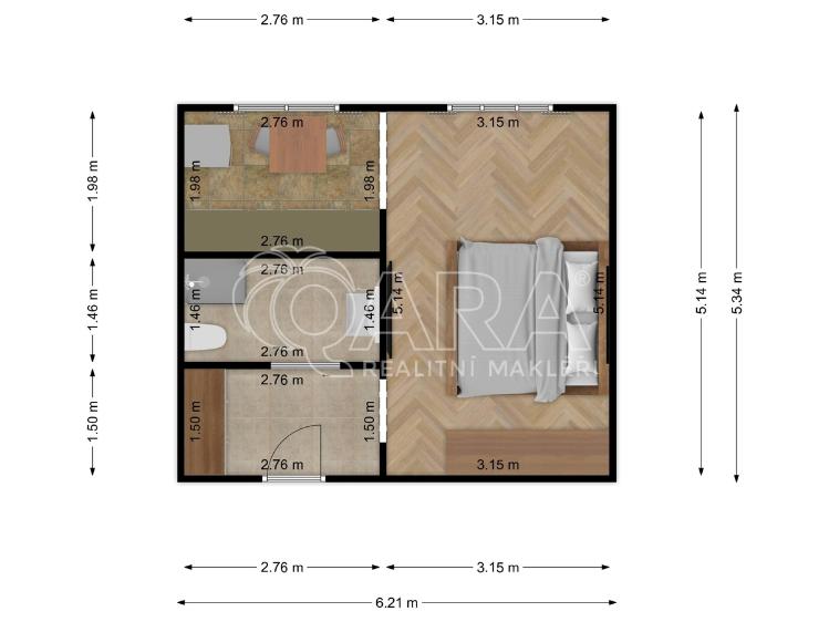 Pronájem bytu 1+1 Praha, U kombinátu 1930/20 č. 21