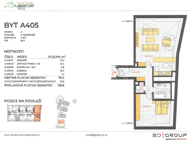 Prodej bytu 2+KK Praha, Michelská 1594/9 č. 28