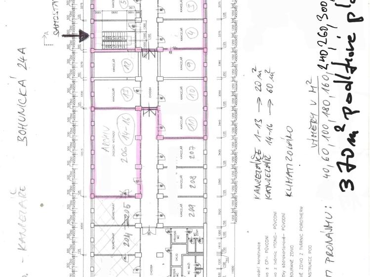 Pronájem kanceláře Brno, Bohunická č. 23