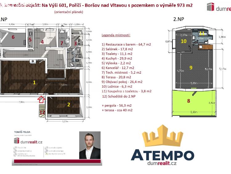 Продаж ресторану Boršov nad Vltavou, Na Výši č. 4
