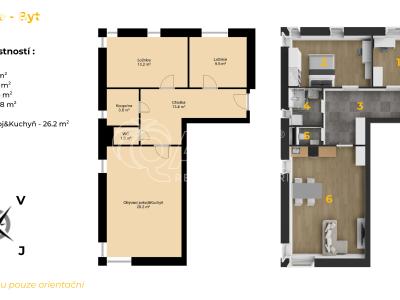 Pronájem bytu 3+KK Beroun, U Židovského hřbitova č. 5