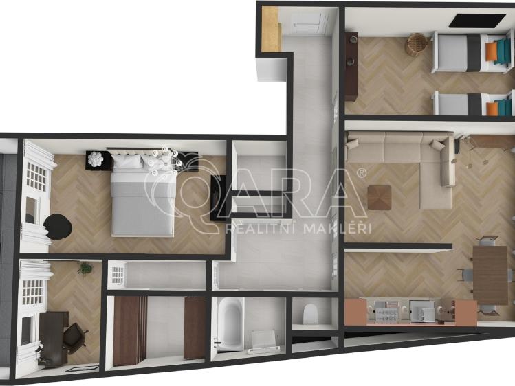 Sale apartment 4+KK Praha, Křivá 2623/5 č. 31