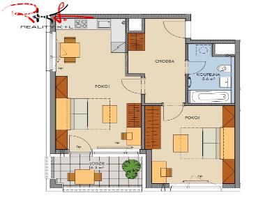 Продажа квартиры 2+KK Praha, náměstí Olgy Scheinpflugové č. 2