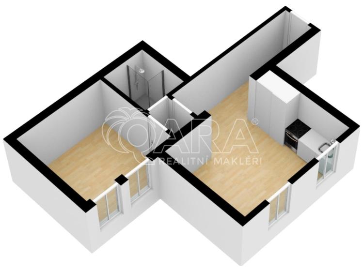 Pronájem bytu 2+KK Praha, Plzeňská 488/39 č. 3
