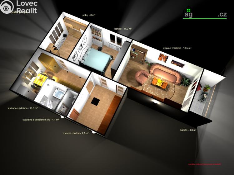 Prodej bytu 3+1 Starý Plzenec č. 26