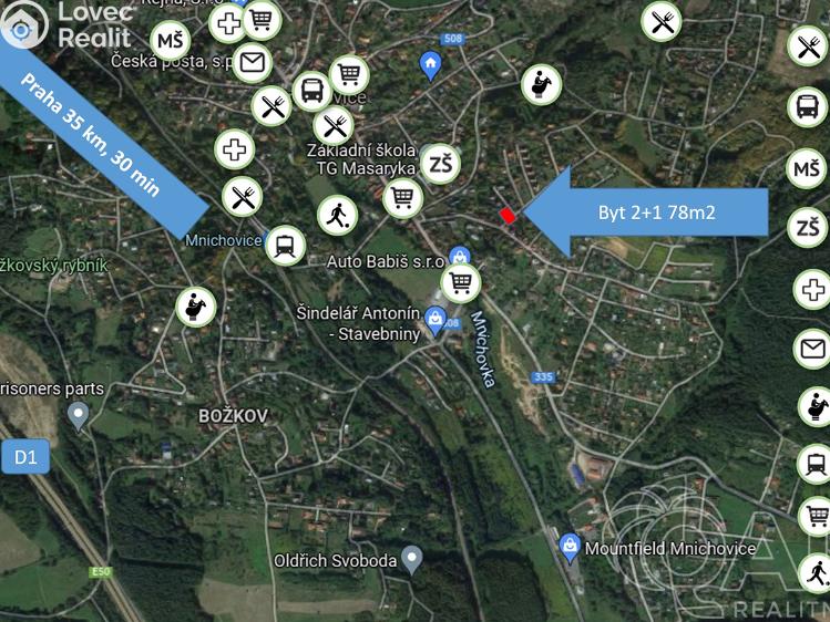 Pronájem bytu 2+1 Mnichovice, Pod mohylou 234 č. 3