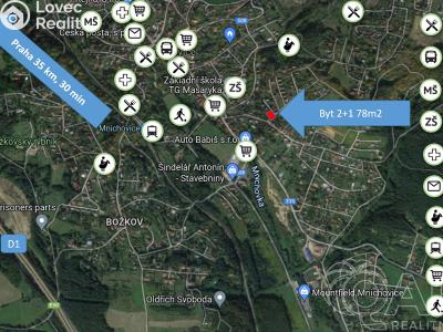 Pronájem bytu 2+1 Mnichovice, Pod mohylou 234 č. 3