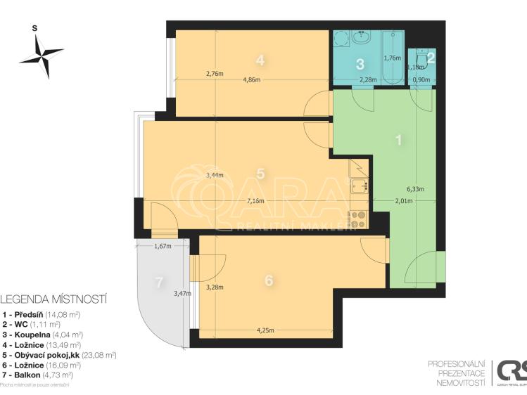 Аренда квартиры 3+KK Praha, Skuteckého 1705/3a č. 11