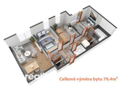 Prodej bytu 3+1 Hradec Králové, Na Občinách č. 2