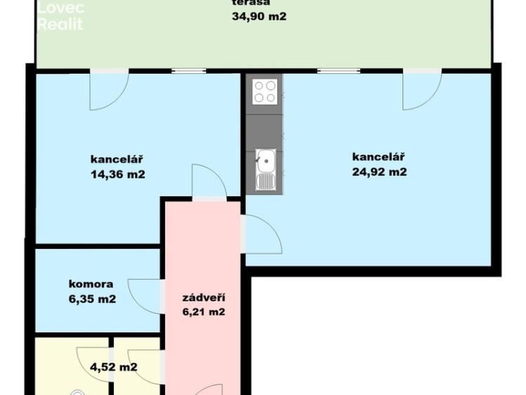 Pronájem kanceláře Český Krumlov, Budějovická č. 4