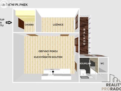 Pronájem bytu 2+KK Olomouc, Dolní náměstí č. 2