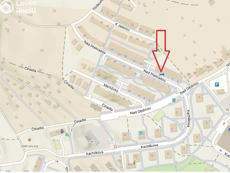 Pronájem garážového stání Brno, Nad Přehradou č. 8