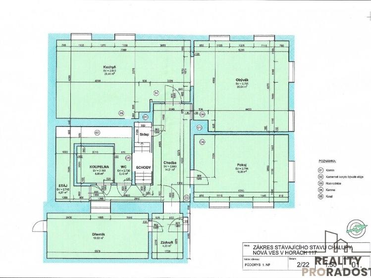 Продажа дачи Nová Ves v Horách č. 17