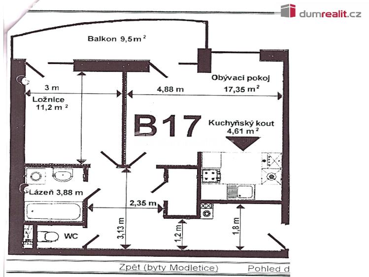 Prodej bytu 2+KK Modletice č. 18