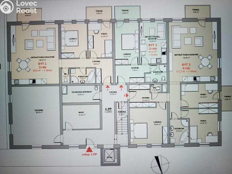 Prodej bytu 4+KK Chýnov, Slunečný vrch č. 7