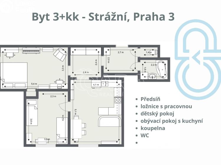 Prodej bytu 3+KK Praha, Strážní 2390/6 č. 32